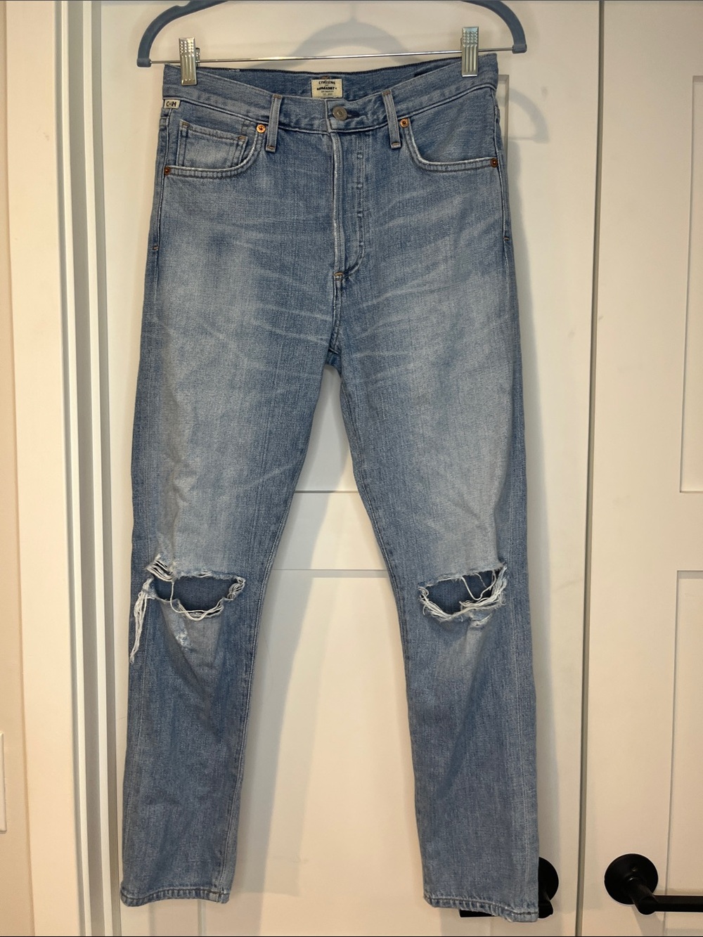 Citizens Of Humanity Liya Light Blue High Rise Slim Straight Jeans